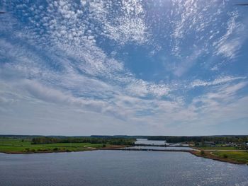 Scenic view of river against sky