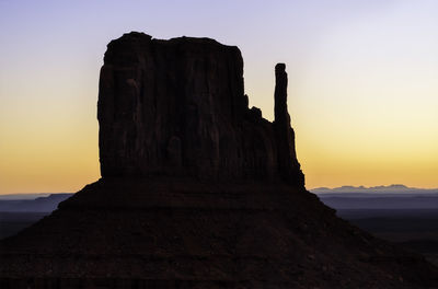 Rock formations at sunset