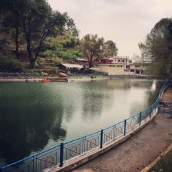 Footbridge over river
