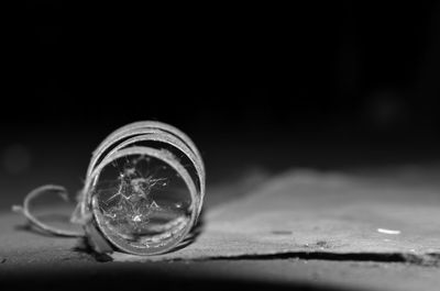 Close-up of water on table