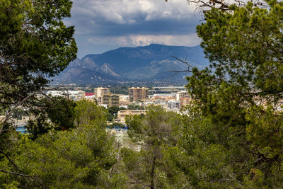 Scenic view from castle bellver at palma on balearic island mallorca, spain