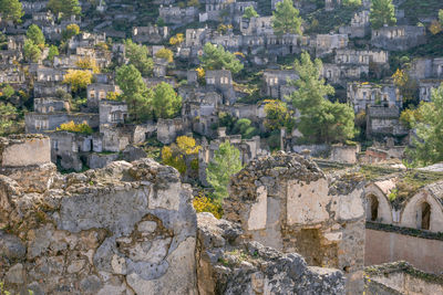 Ancient greek broken city kayakoy near to oludeniz, turkey.