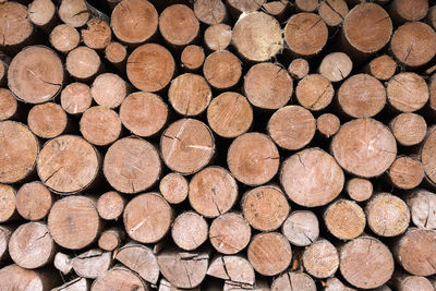 Full frame shot of logs