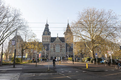 Group of people in front of building