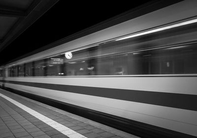 Train at railroad station platform