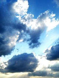 Low angle view of clouds in sky