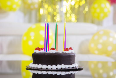 Close-up of chocolate cake