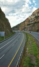 Country road along landscape