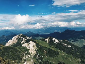 Scenic view of dramatic landscape against sky