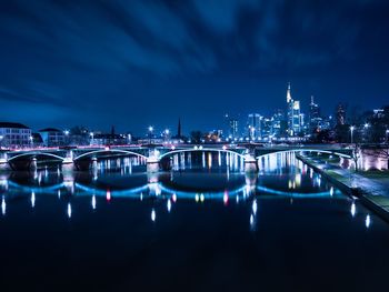 Illuminated city at night