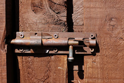 Close-up of closed door