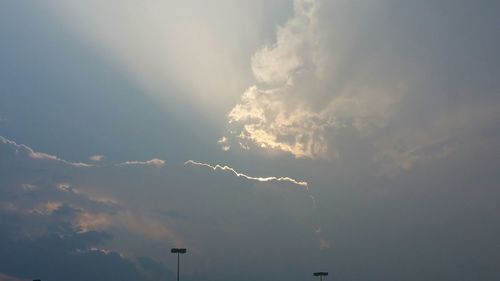 Low angle view of cloudy sky