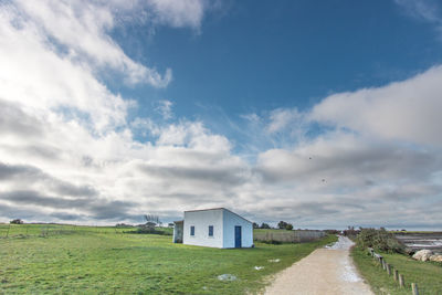 White house in charente maritime near la rochelle along the atlantic ocean