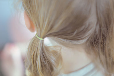 Close-up of ponytail