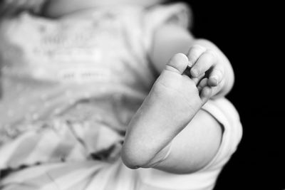 Close-up of baby hand