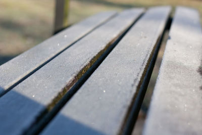 Full frame shot of bench