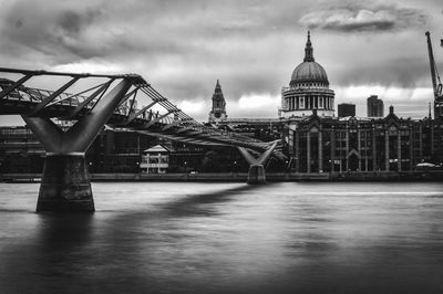 View of buildings against cloudy sky