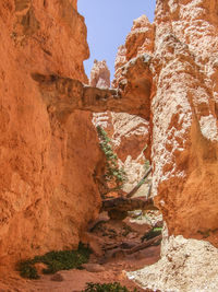 Rock formations in a canyon