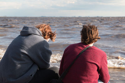 Lovely couple in the sea