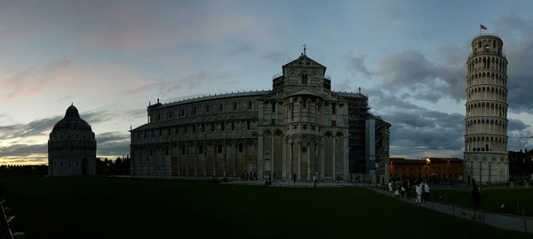 View of historical building against cloudy sky