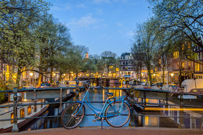 View of canal along buildings