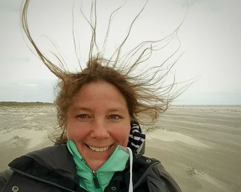 Portrait of woman at beach