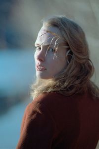 Close-up portrait of young woman