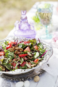 Salad on table
