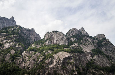 Scenic view of rocky mountains against sky