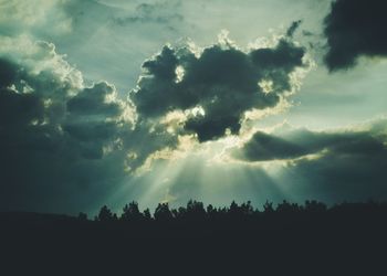 Low angle view of cloudy sky