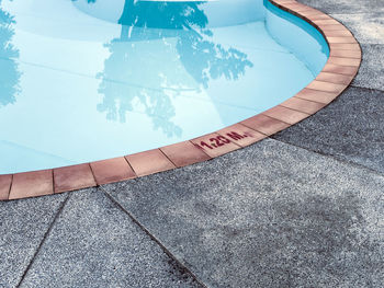 High angle view of swimming pool