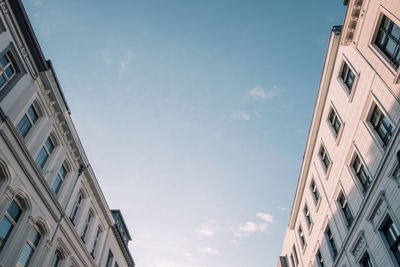 Low angle view of buildings against sky