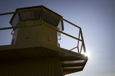 Low angle view of building against clear sky