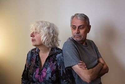 Quarrel of senior couple person