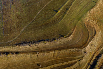 High angle view of a road