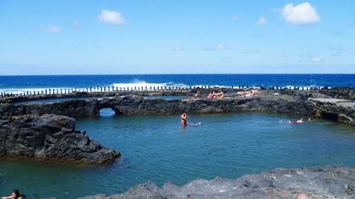 Scenic view of sea against sky