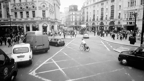 Cars on city street