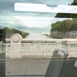 View of train on mountain