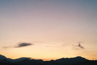 Scenic view of sky during sunset