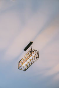 Low angle view of basketball hoop against sky