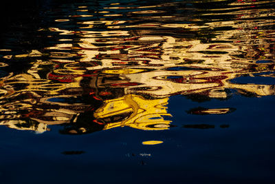 High angle view of floating on water