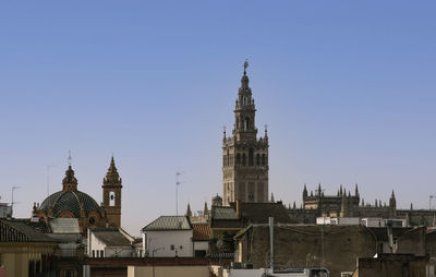 Low angle view of cathedral against clear sky