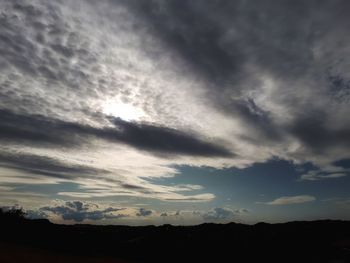 Low angle view of sky during sunset