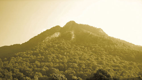 Scenic view of mountains against clear sky