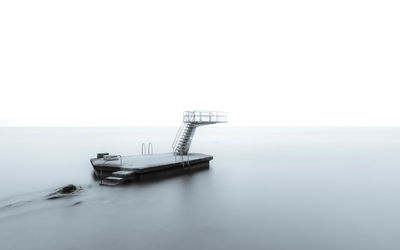 Diving platform in frozen sea