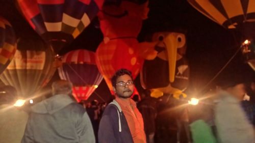 Crowd at illuminated concert