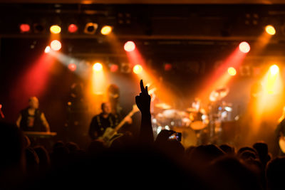 Group of people at music concert