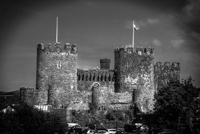Buildings in city against sky