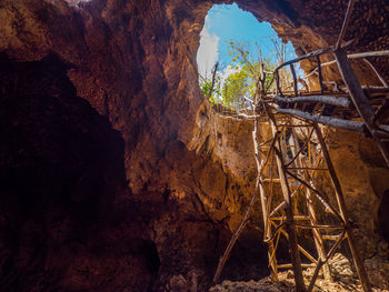 View of abandoned cave