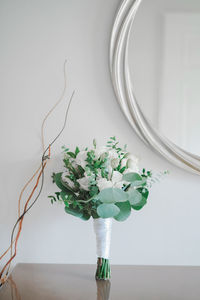 Flowers in vase on table